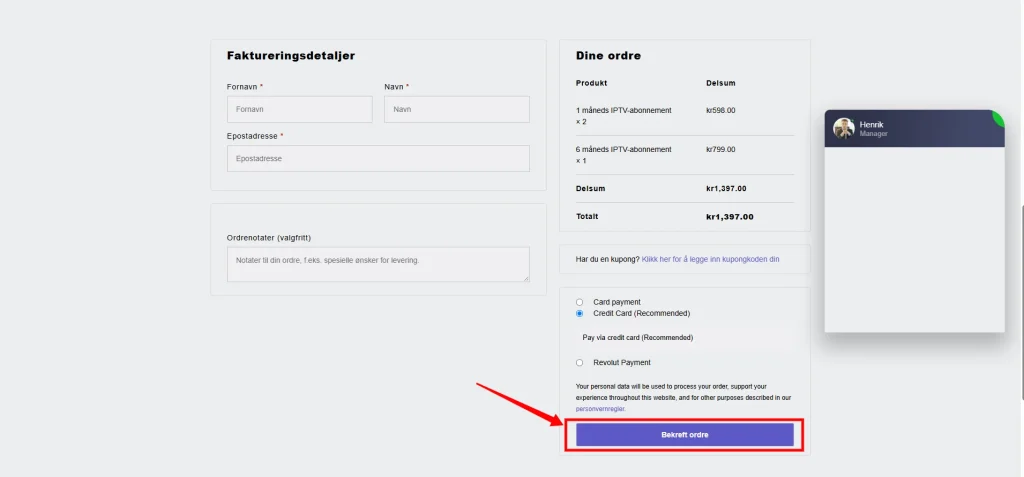 Final checkout