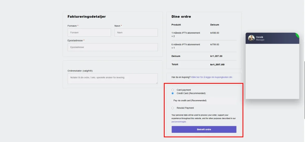 Payment option